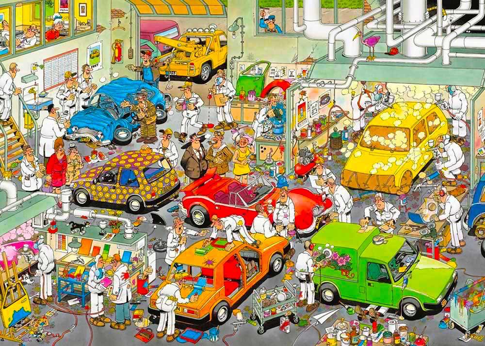 Solve Auto Repair Shop jigsaw puzzle online with 88 pieces