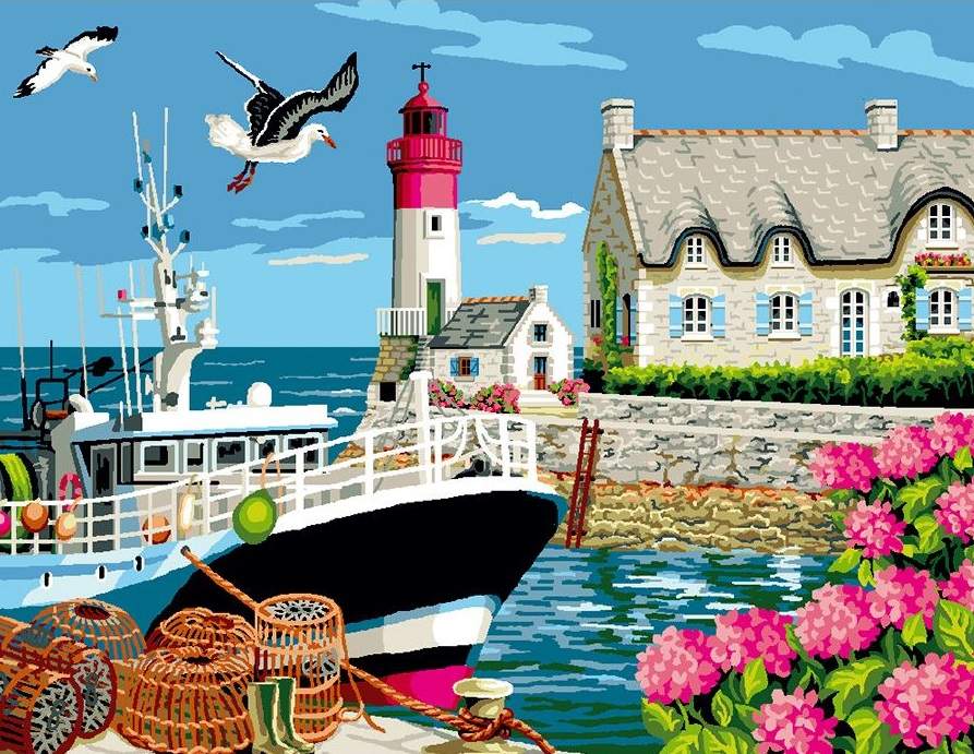 Jigsaw Puzzle Breton Point 80 pieces Jigidi