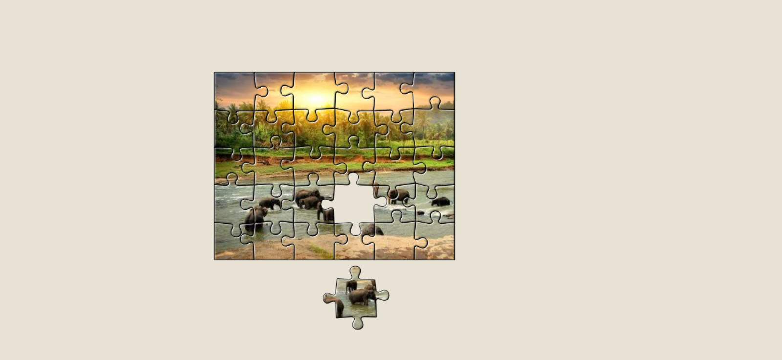 Solve jigidi(ed) elephants jigsaw puzzle online with 200 pieces