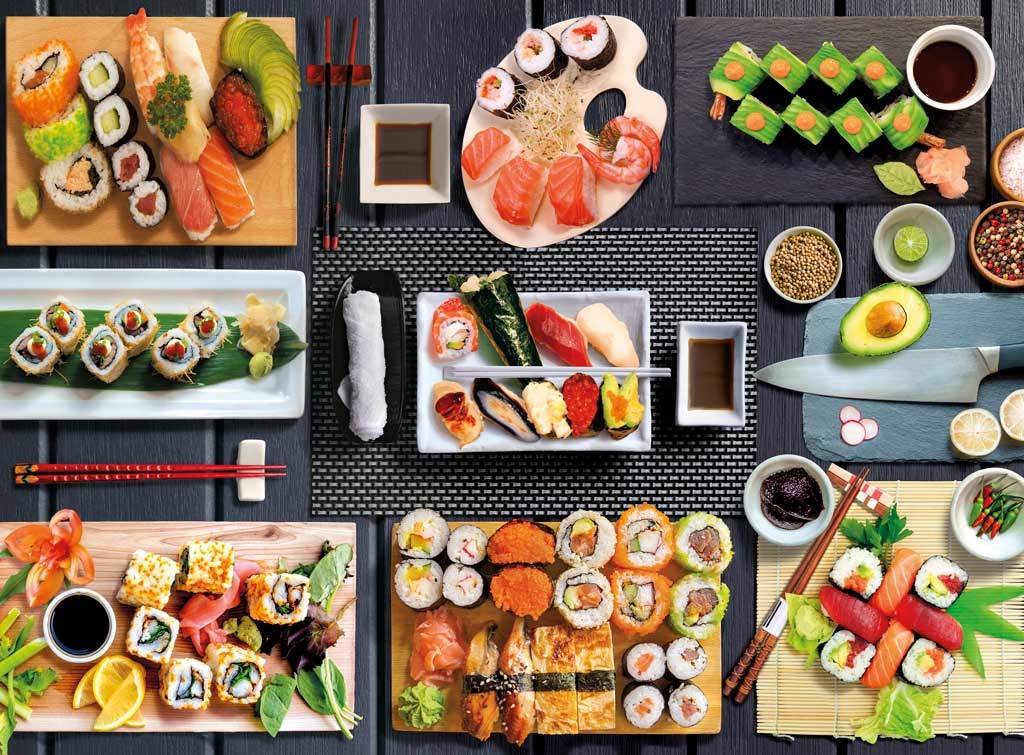 Solve Assortment of Sushi jigsaw puzzle online with 176 pieces