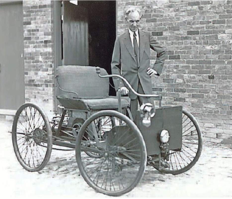 Solve Henry Ford with his Quadricycle jigsaw puzzle online with 195 pieces