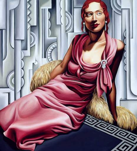 Solve Lady In Pink Jigsaw Puzzle Online With 56 Pieces solve-lady-in-pink-jigsaw-puzzle-online-with-56-pieces