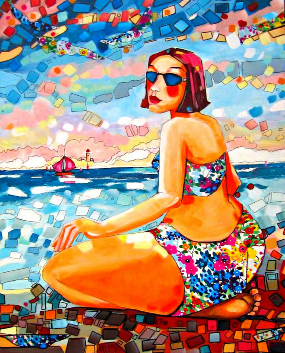 Solve Martine à la plage jigsaw puzzle online with 320 pieces