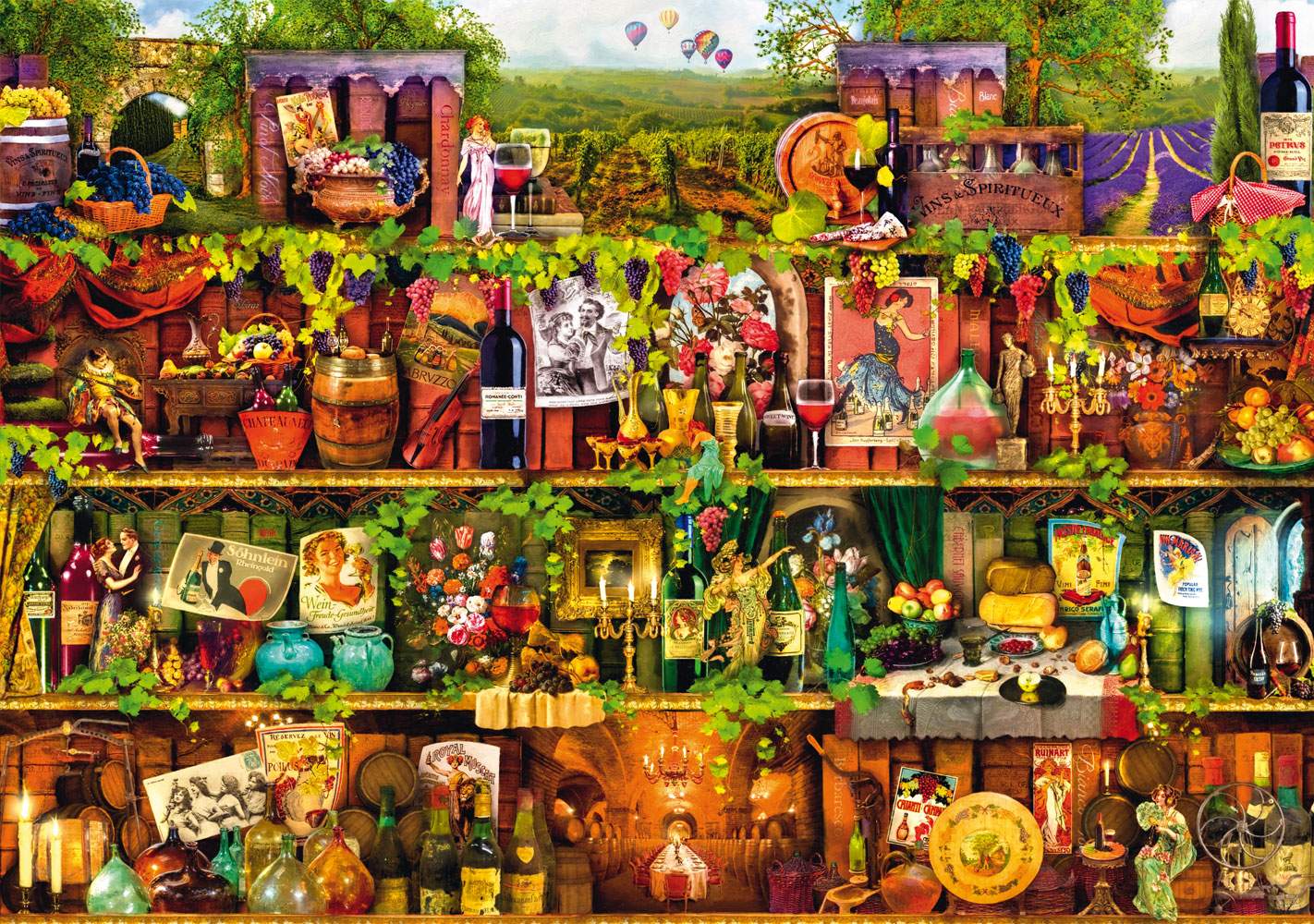 Solve Wine Shelf jigsaw puzzle online with 126 pieces