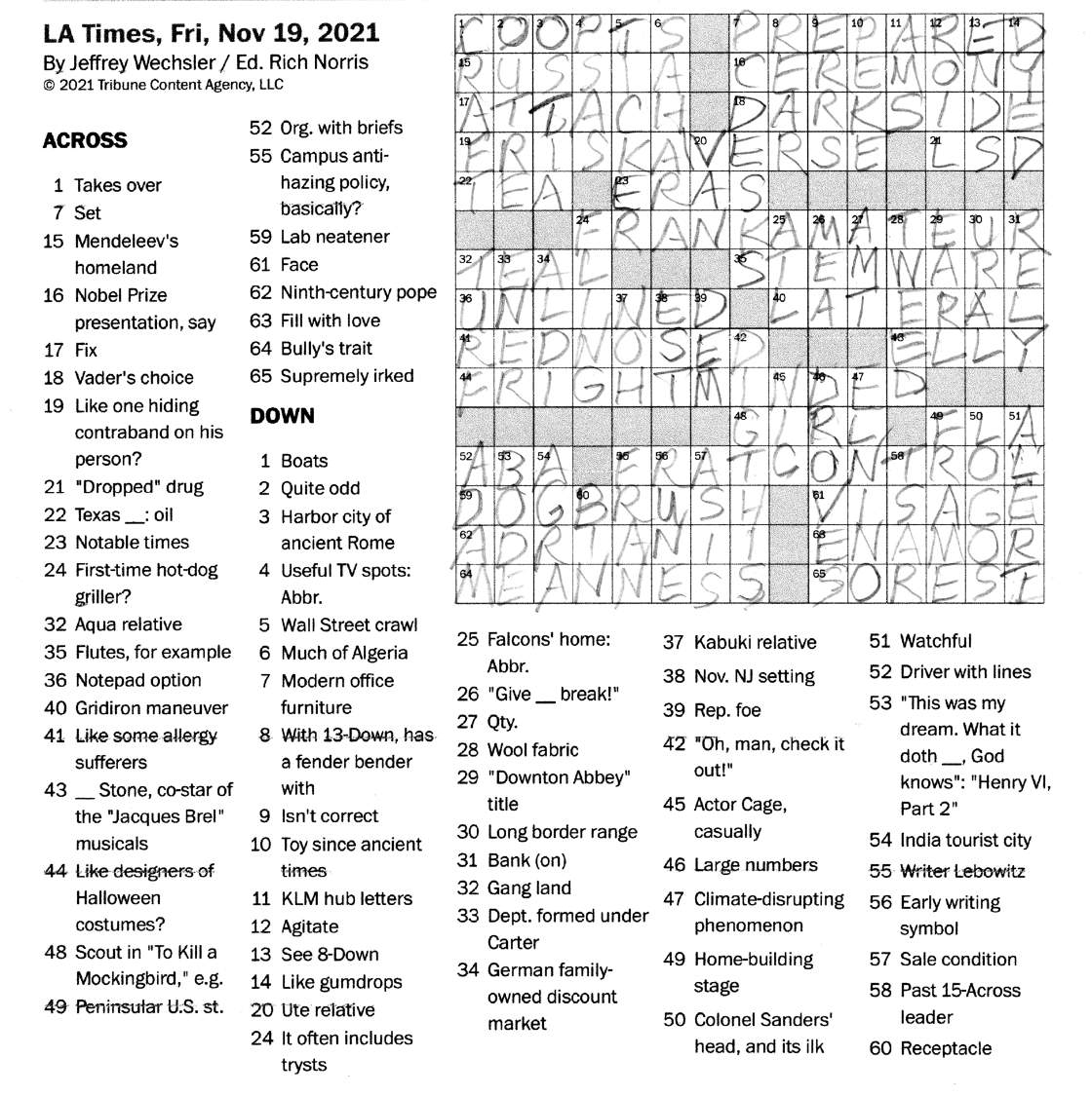 Solve jigidi 211201 nyt xword puzzle jigsaw puzzle online with 81 pieces