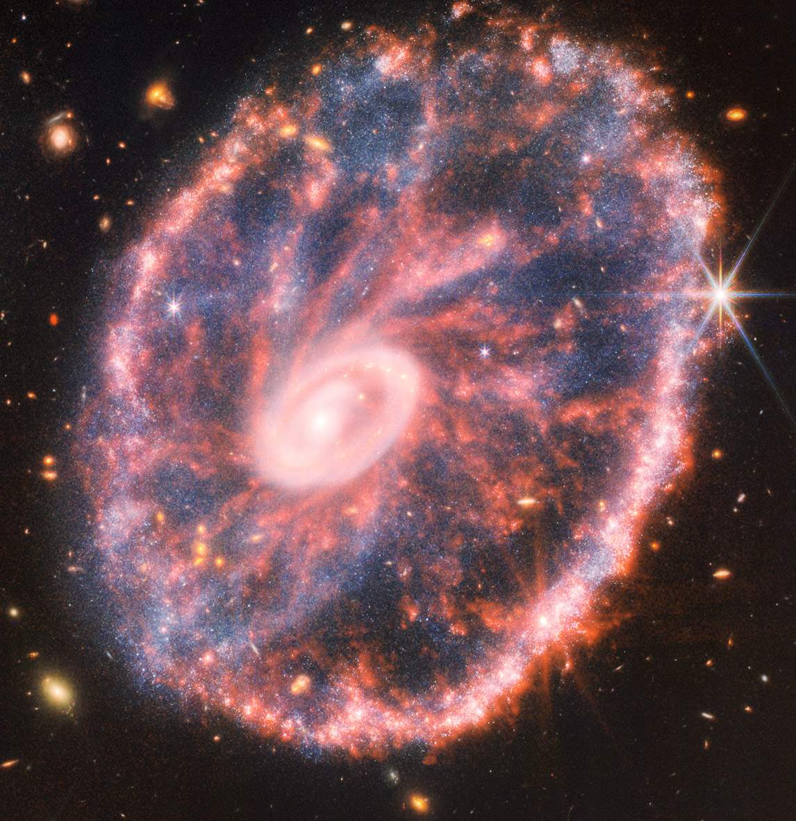 Solve Cartwheel Galaxy James b Space Telescope jigsaw puzzle online