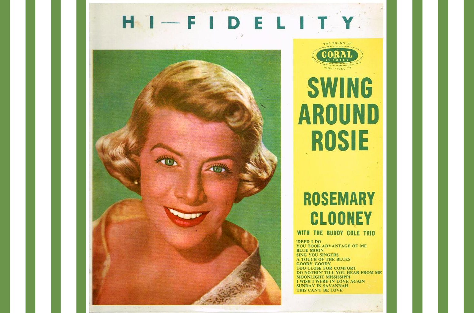 Solve Rosemary Clooney Swing Around Rosie 1959 jigsaw puzzle online
