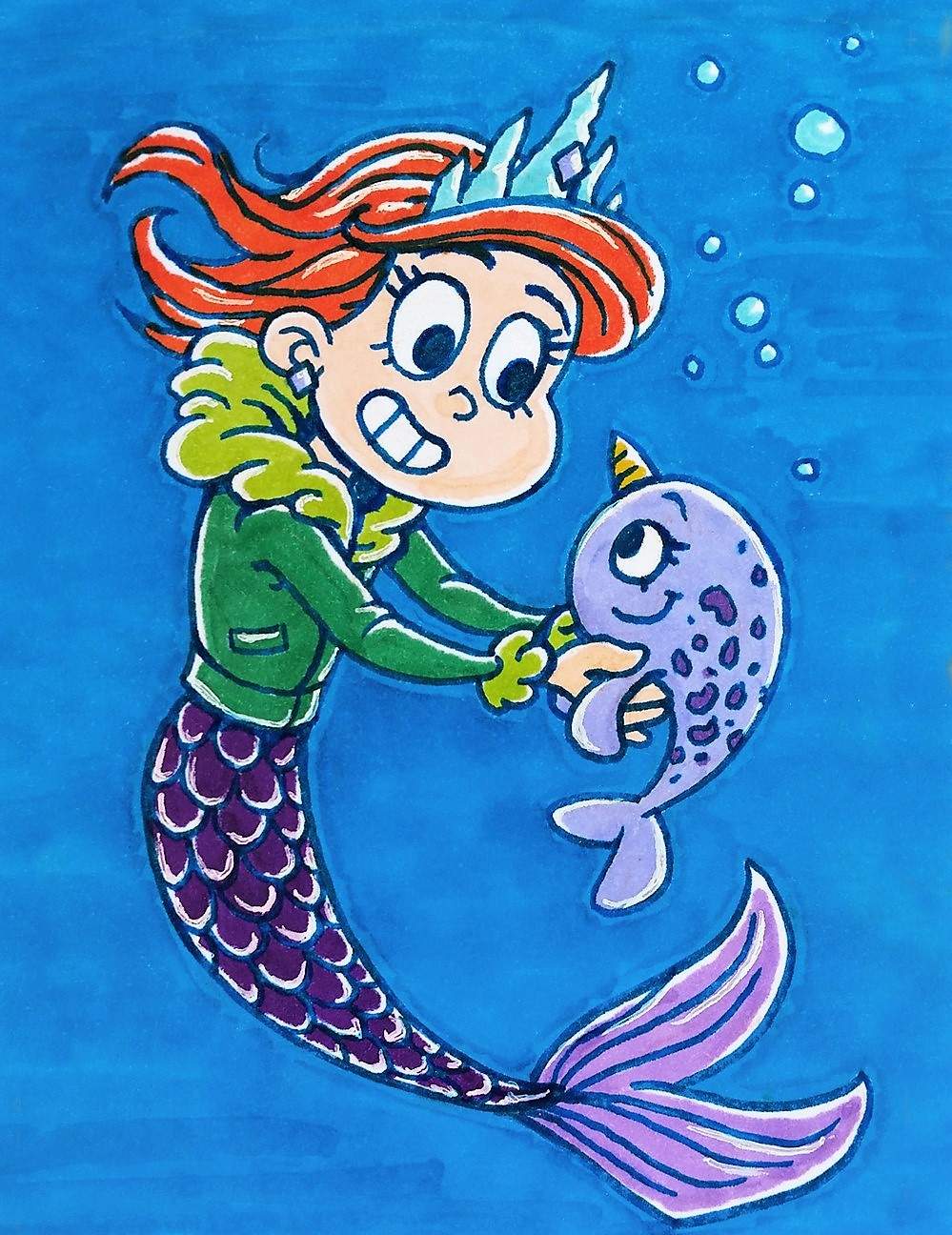 Solve Mermaid jigsaw puzzle online with 285 pieces