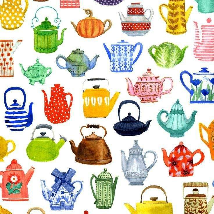 Solve STAX OF TEAPOTS (1, 145) jigsaw puzzle online with 81 pieces