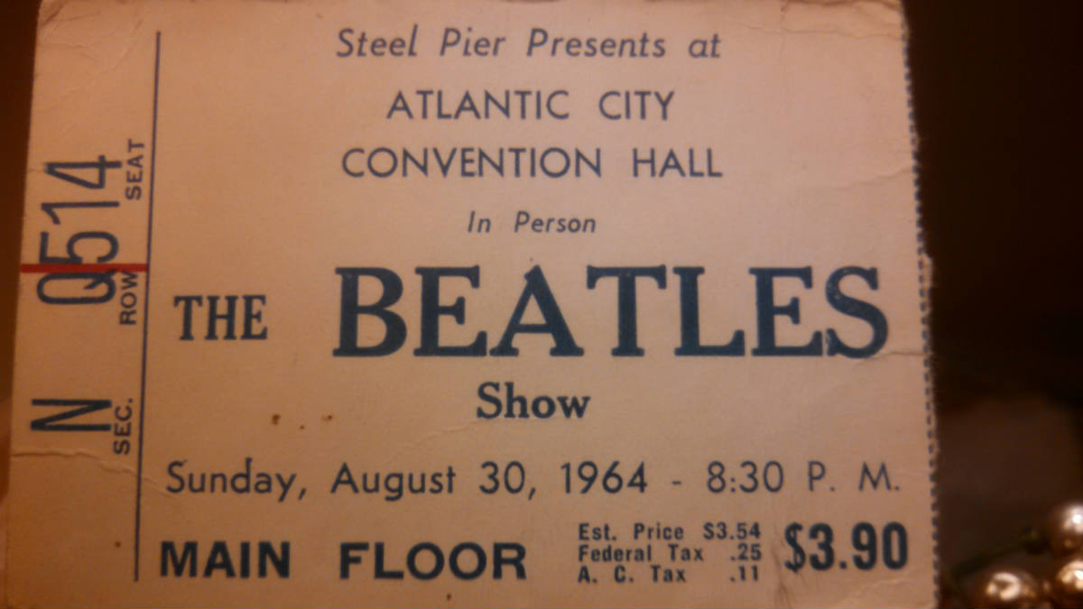 Solve Beatles ticket stub jigsaw puzzle online with 84 pieces