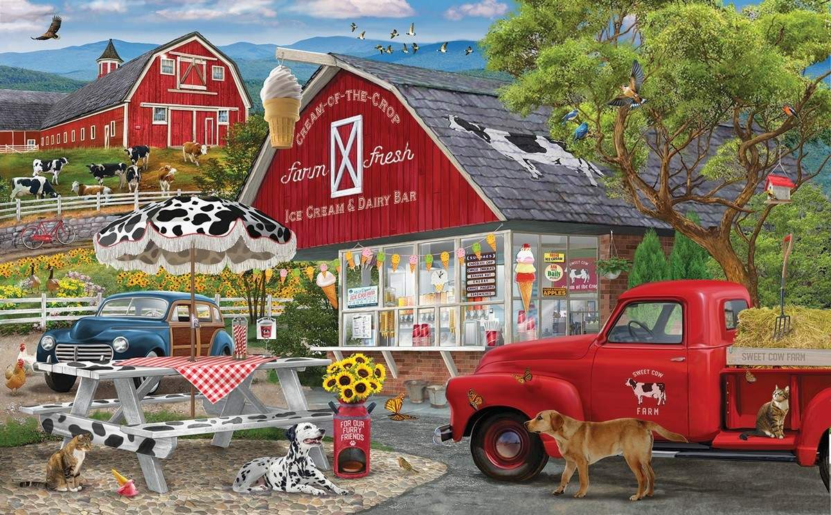 Solve The Dairy Bar jigsaw puzzle online with 84 pieces