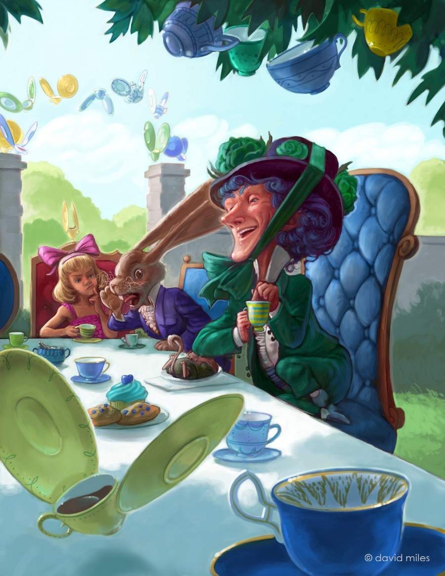 Solve The Mad Hatter jigsaw puzzle online with 285 pieces