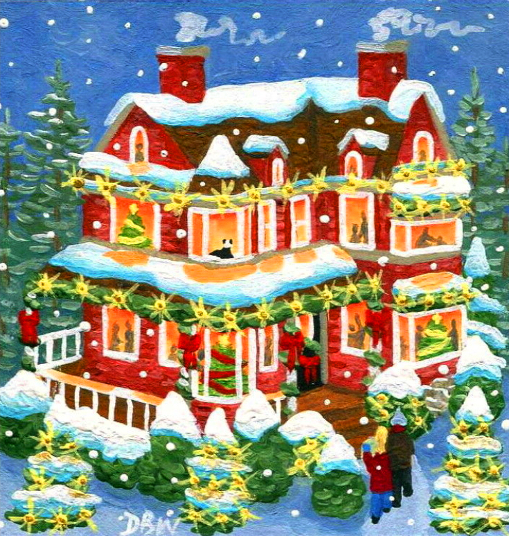Solve Christmas at Grandma & Grandpa's House jigsaw puzzle online with 156 pieces