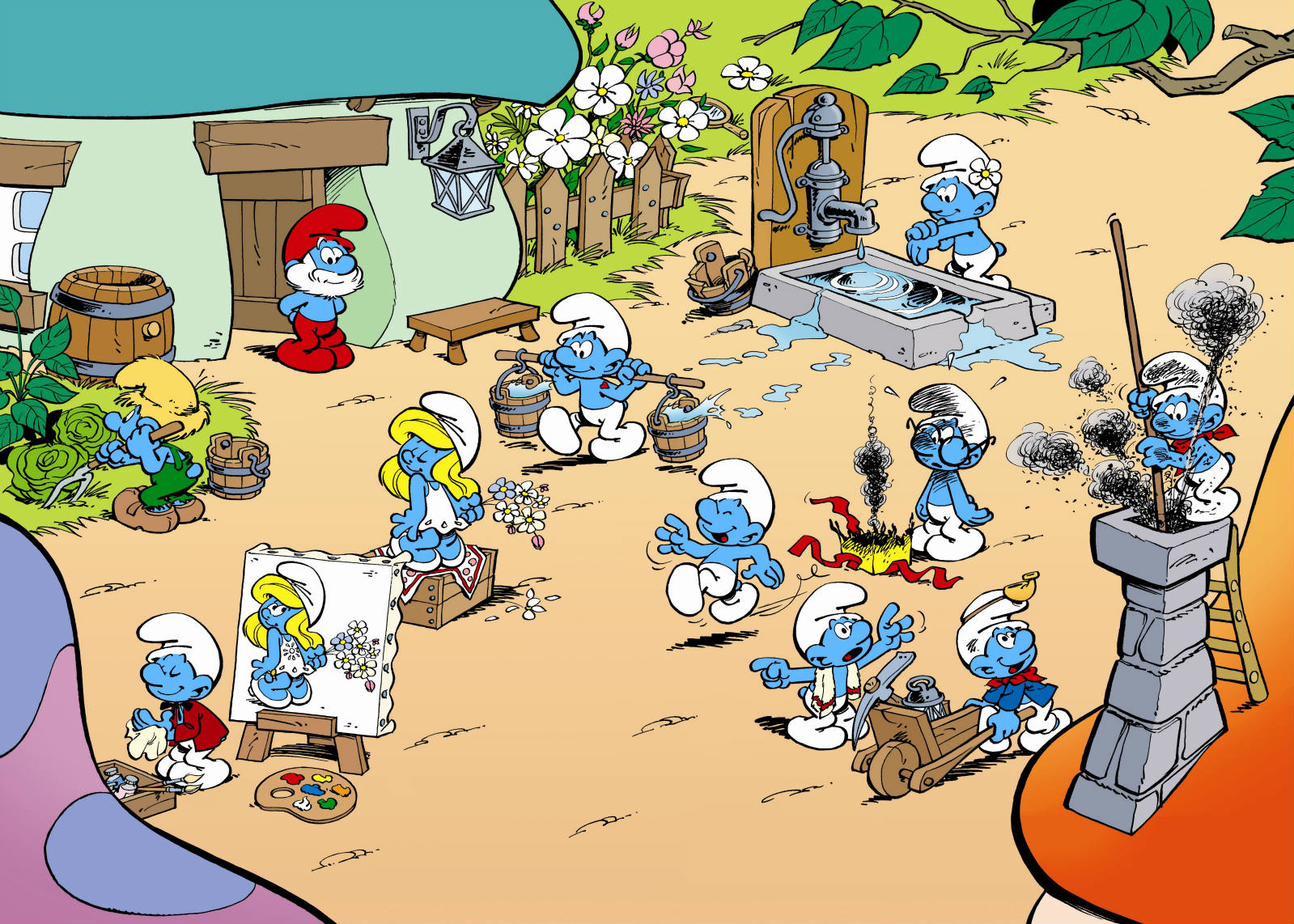 Solve smurfs jigsaw puzzle online with 513 pieces