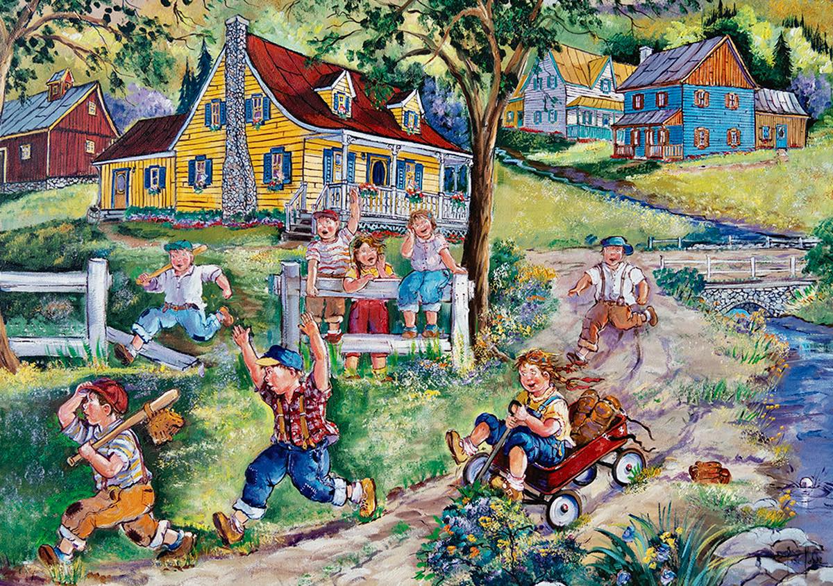 Solve FIELD RACE jigsaw puzzle online with 96 pieces