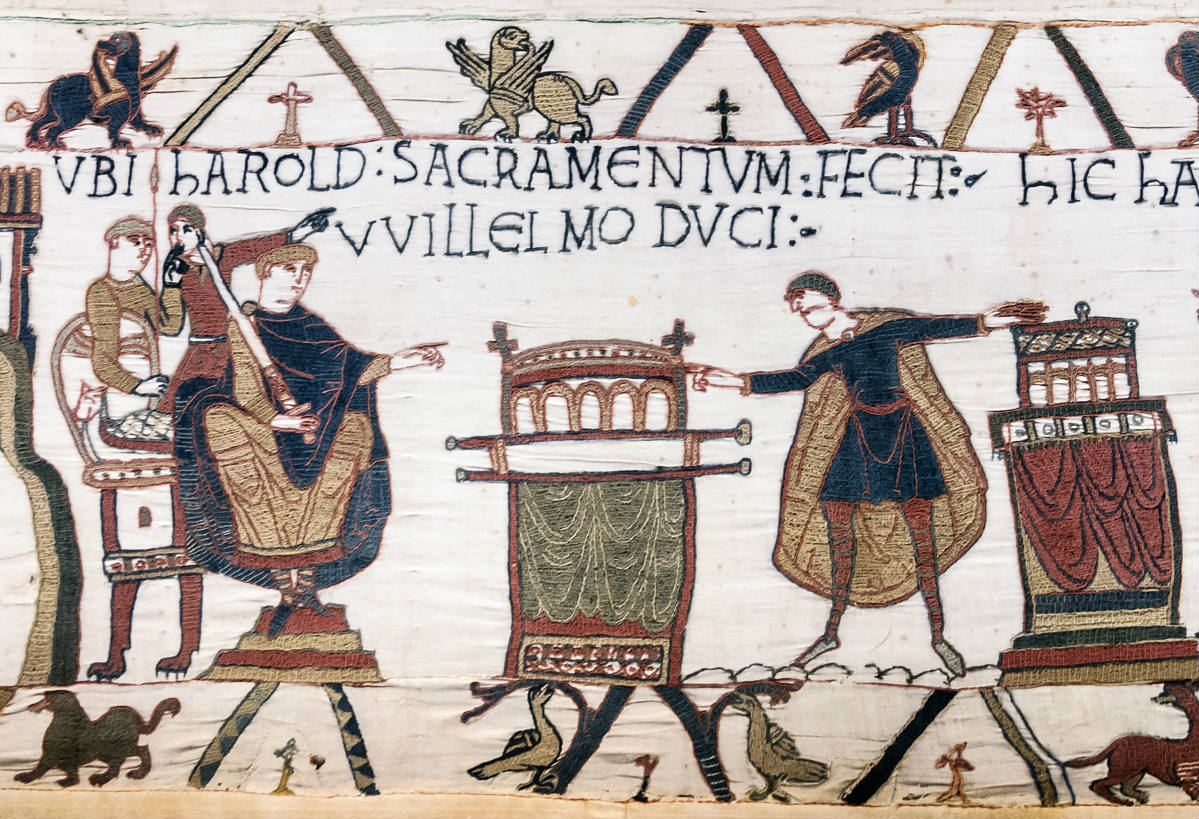 Solve Bayeux Tapestry Scene 23 Harold takes an oath on saintly