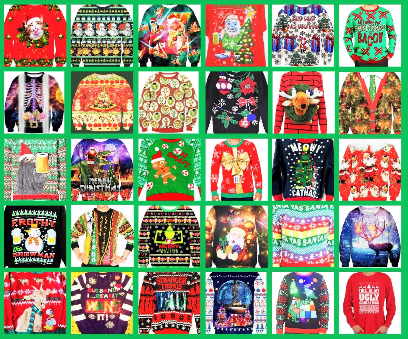Jigsaw Puzzle UGLY CHRISTMAS SWEATERS 80 pieces Jigidi