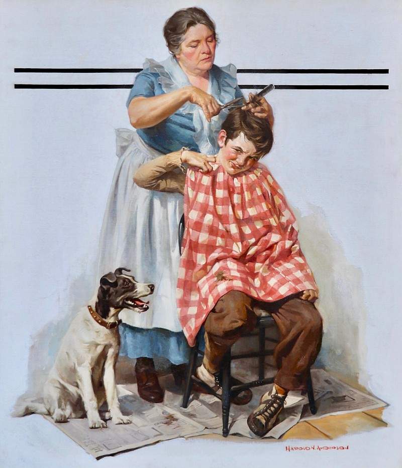 Solve "Kitchen Haircut" jigsaw puzzle online with 143 pieces