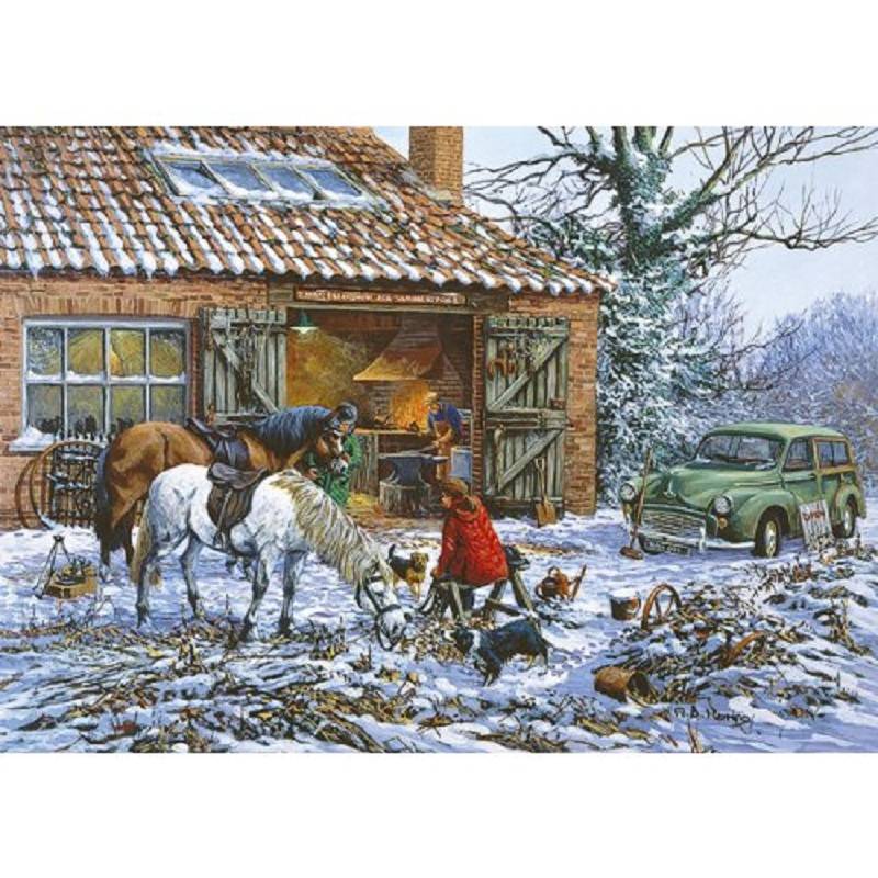 Solve Village Blacksmith Michael Herring jigsaw puzzle online with 25