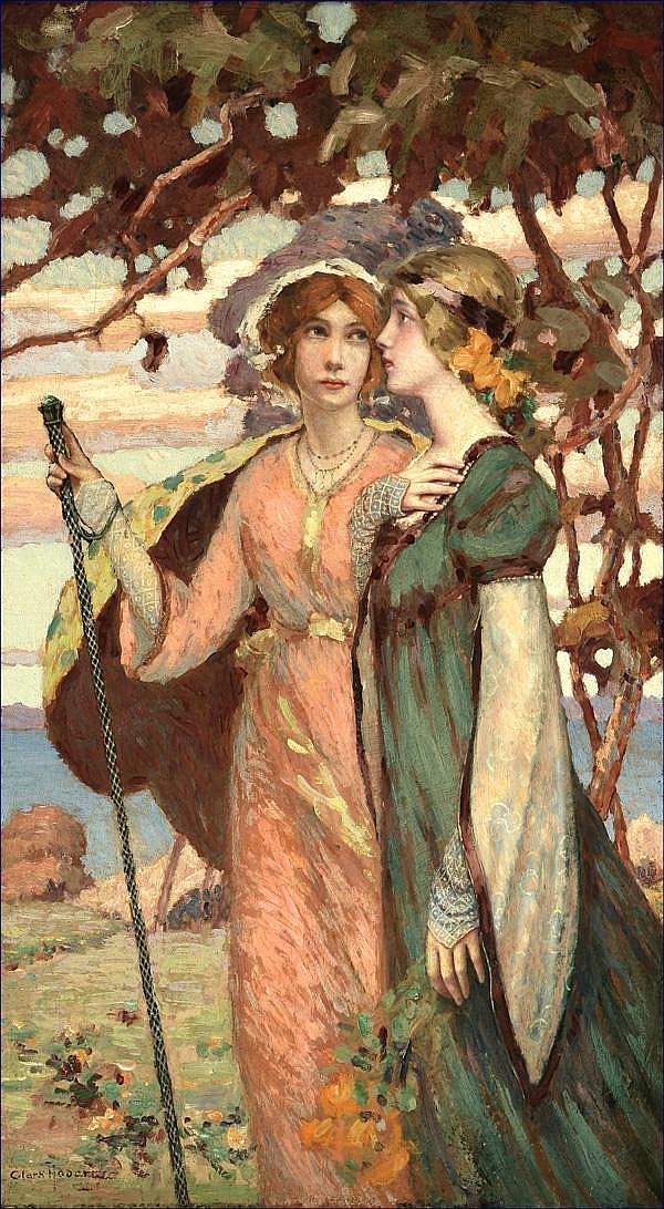 Solve Ladies Taking a Walk Clark Hobart (American Painter 18681948