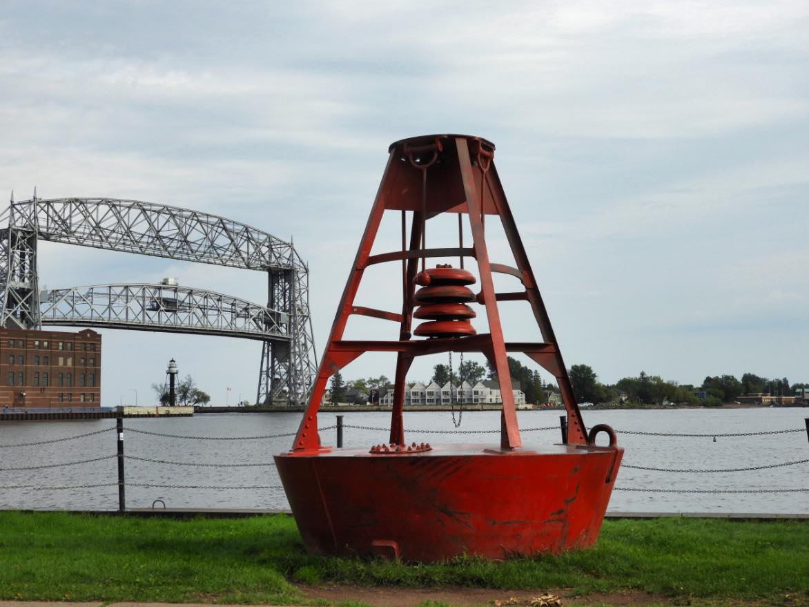 Solve A large bell buoy in Duluth, MN jigsaw puzzle online with 20 pieces