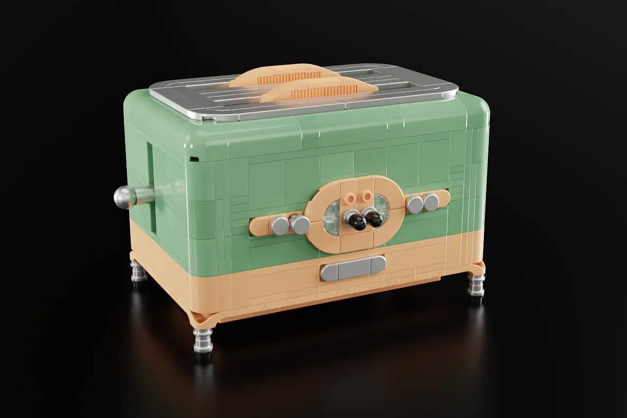 Solve lego_vintage_toaster_3 jigsaw puzzle online with 40 pieces