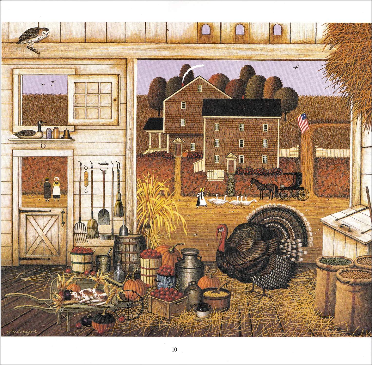 Solve Thanksgiving Charles Wysocki jigsaw puzzle online with 225 pieces