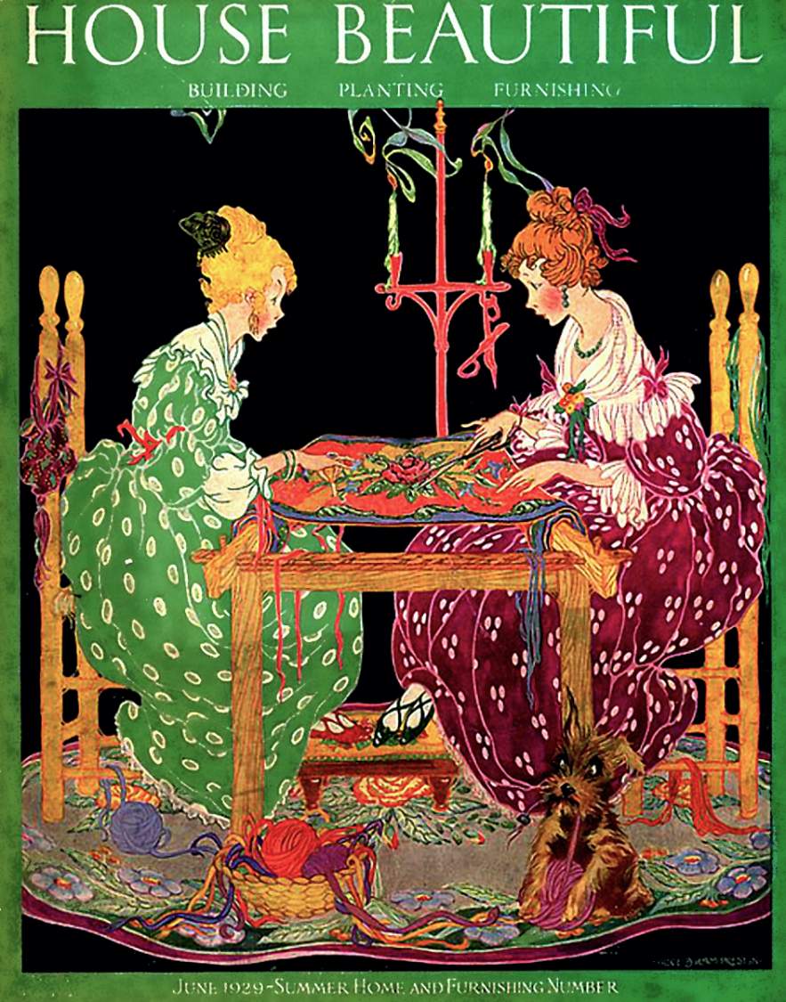 Solve House Beautiful, June 1929, Summer Home and Furnishing Number, cover by Alice Bolam