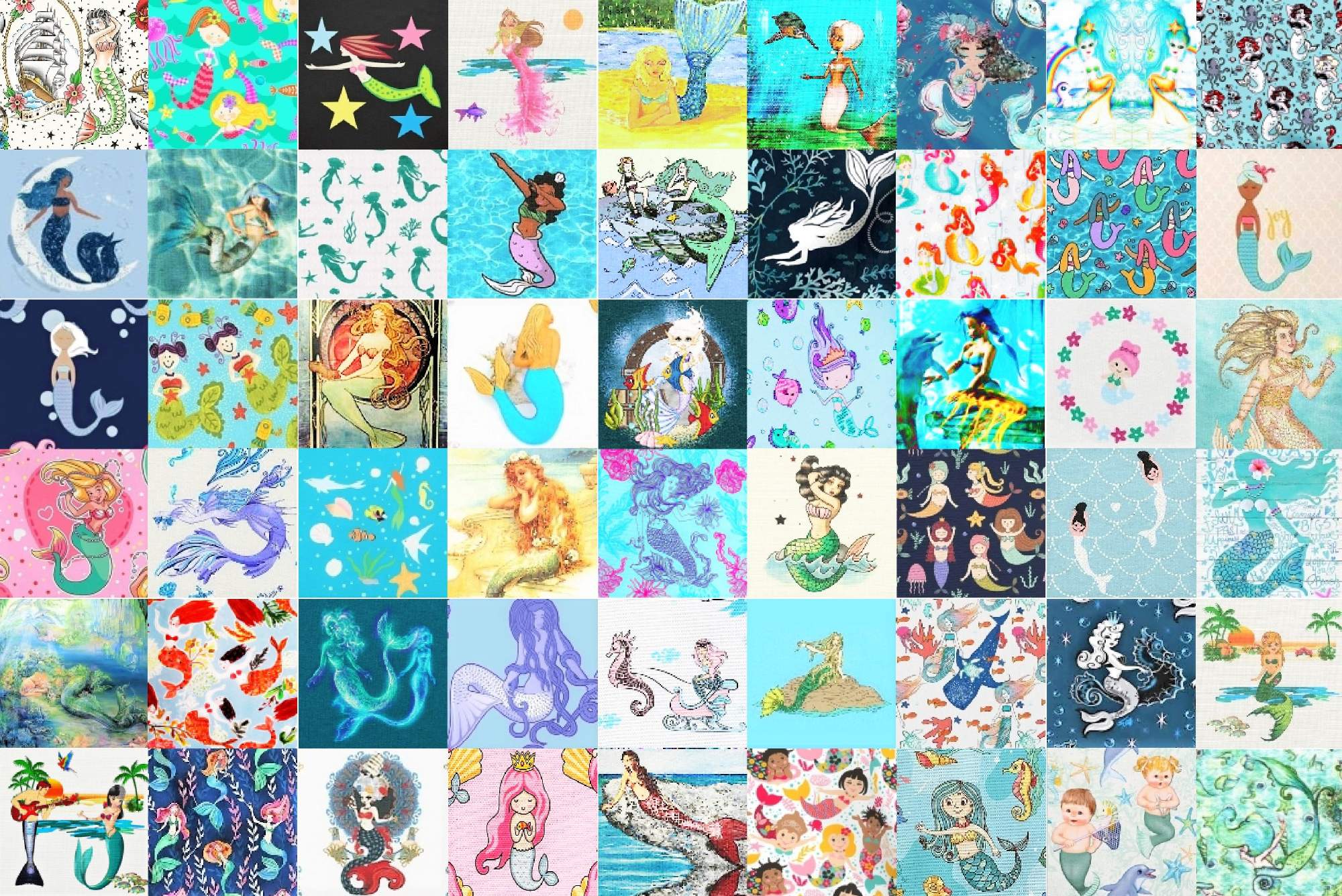Solve PATCHWORK MERMAIDS 3 jigsaw puzzle online with 384 pieces