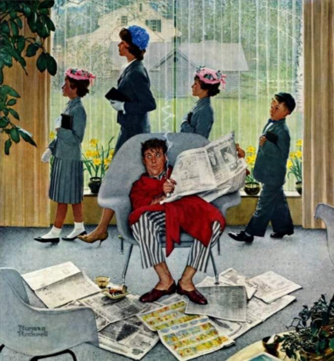 Solve Norman Rockwell 032 jigsaw puzzle online with 56 pieces