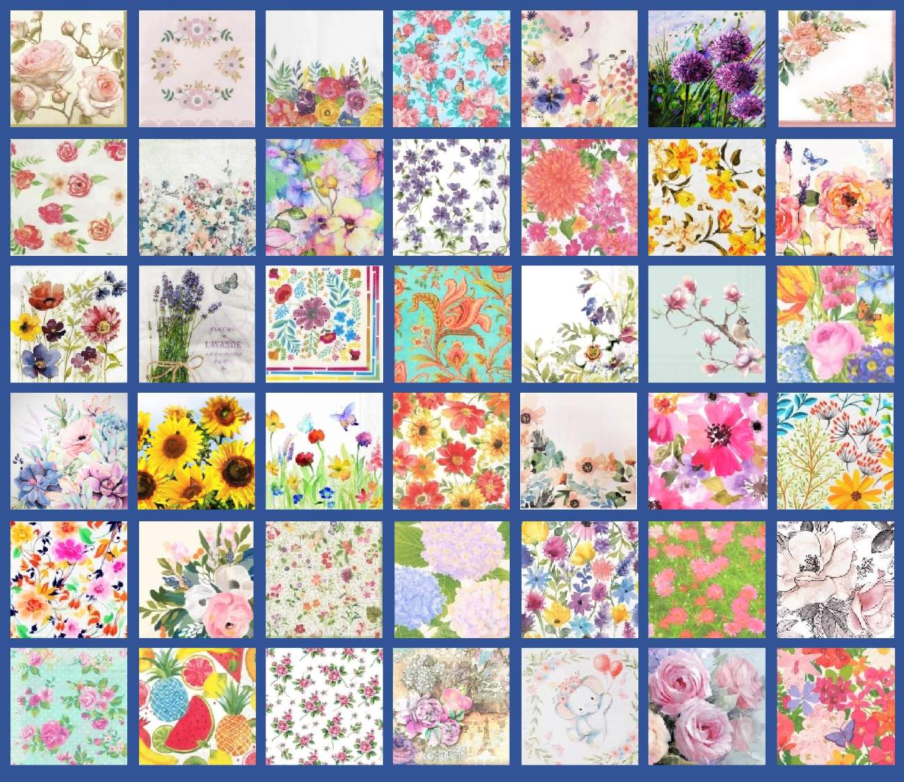 Solve A GARDEN OF PAPER NAPKINS jigsaw puzzle online with 72 pieces