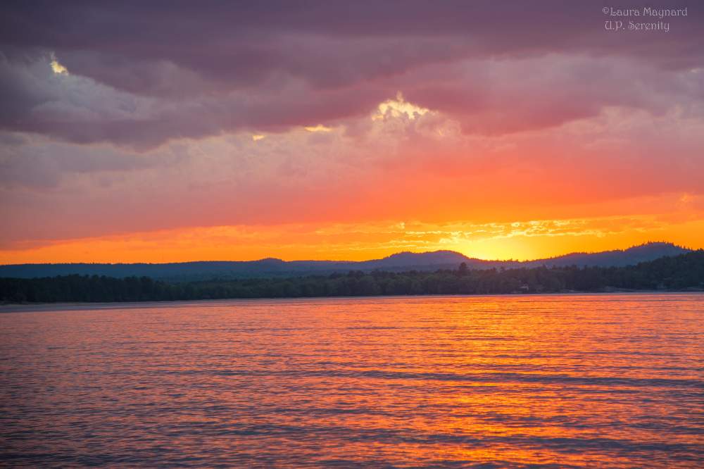 Solve Upper Michigan Lake Superior sunset 8.23.2021 jigsaw puzzle