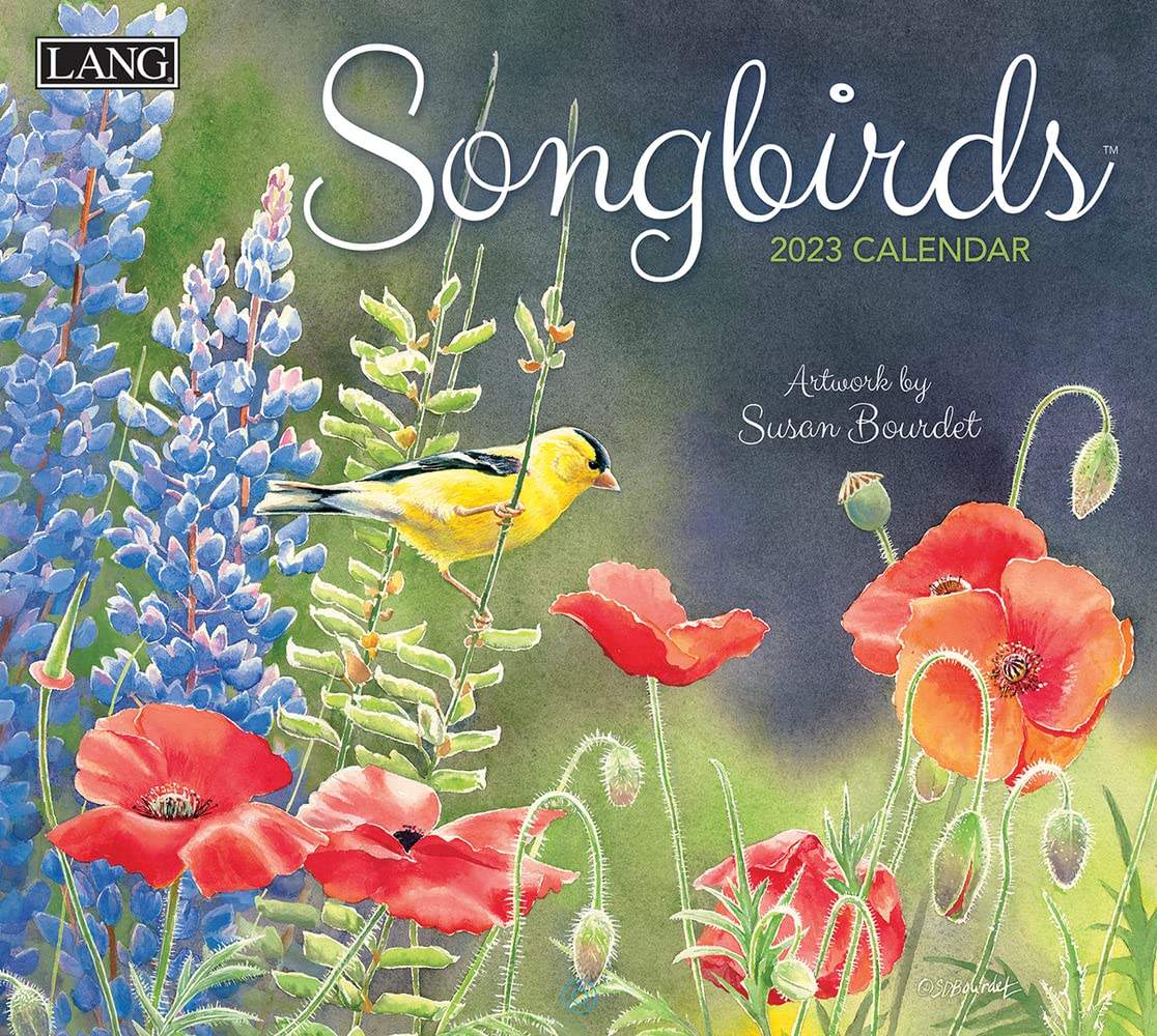 Solve LANG 2023 Wall Calendar Songbirds jigsaw puzzle online with 255