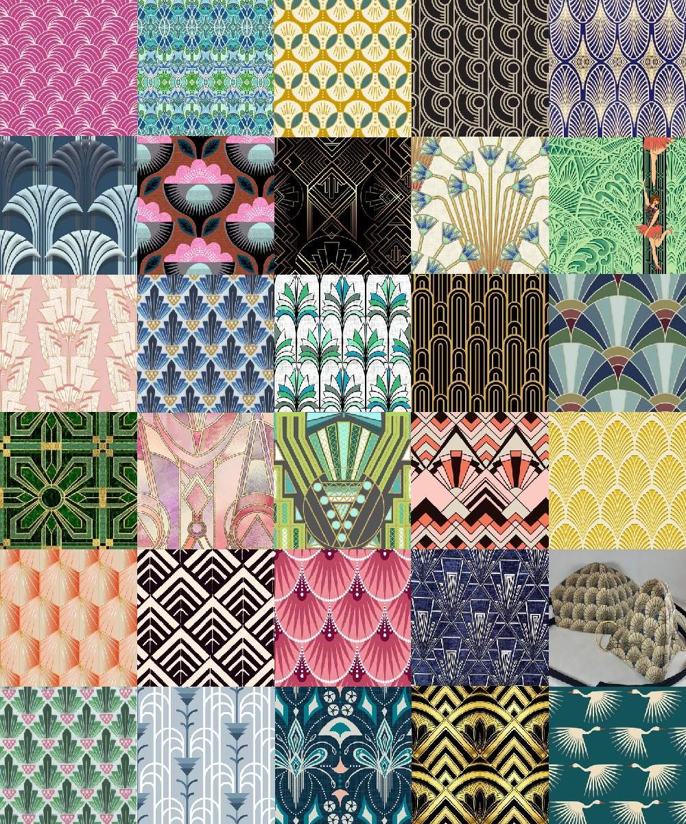 Solve Art Deco Delights 2 jigsaw puzzle online with 99 pieces