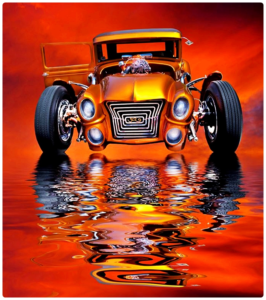 Solve 1930 Ford Model A Sedan Hot Rod jigsaw puzzle online with 288 pieces