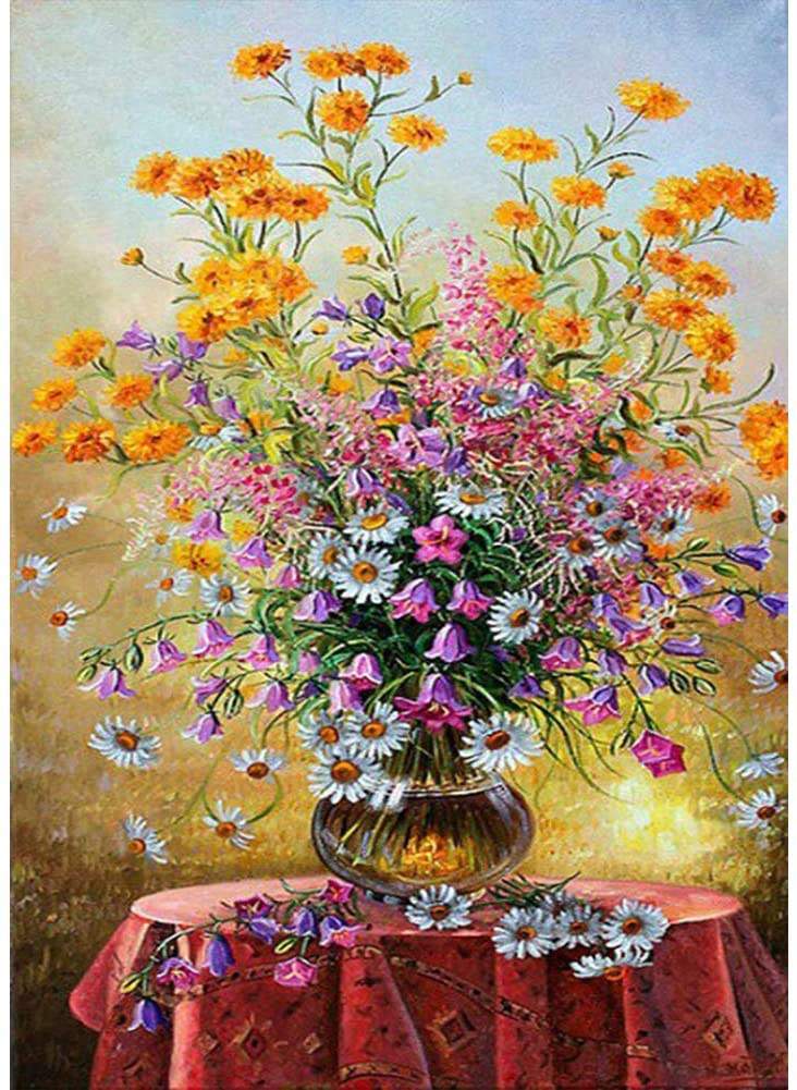 Solve More Flowers jigsaw puzzle online with 192 pieces