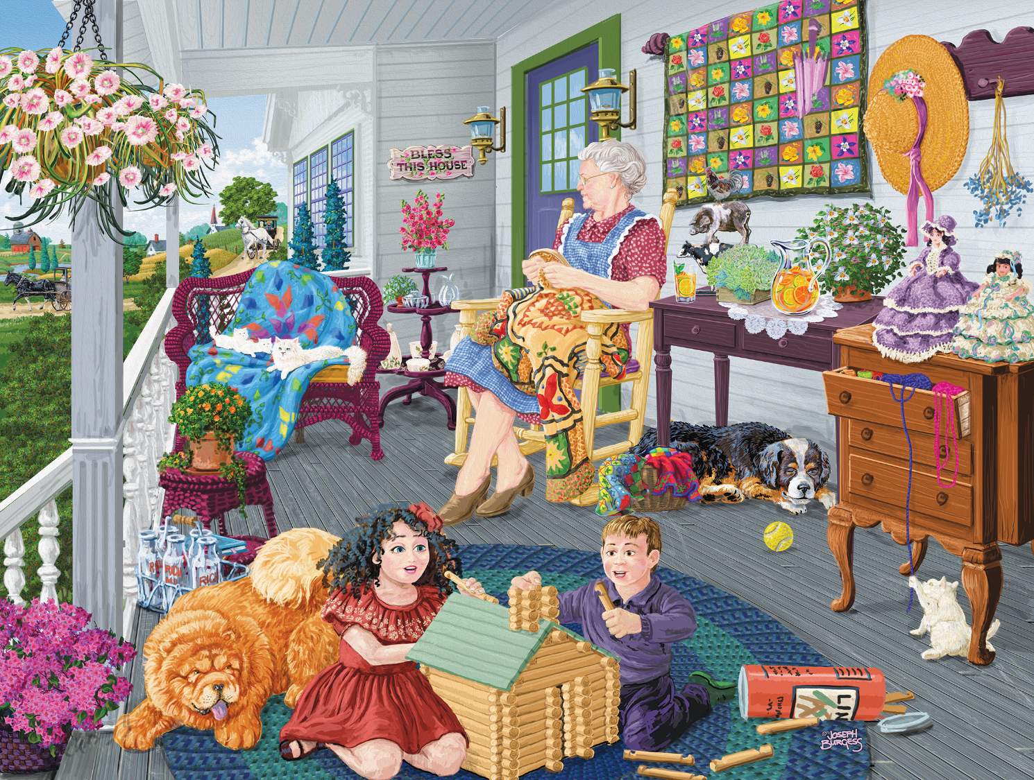 Solve A Visit to Grandmas jigsaw puzzle online with 108 pieces