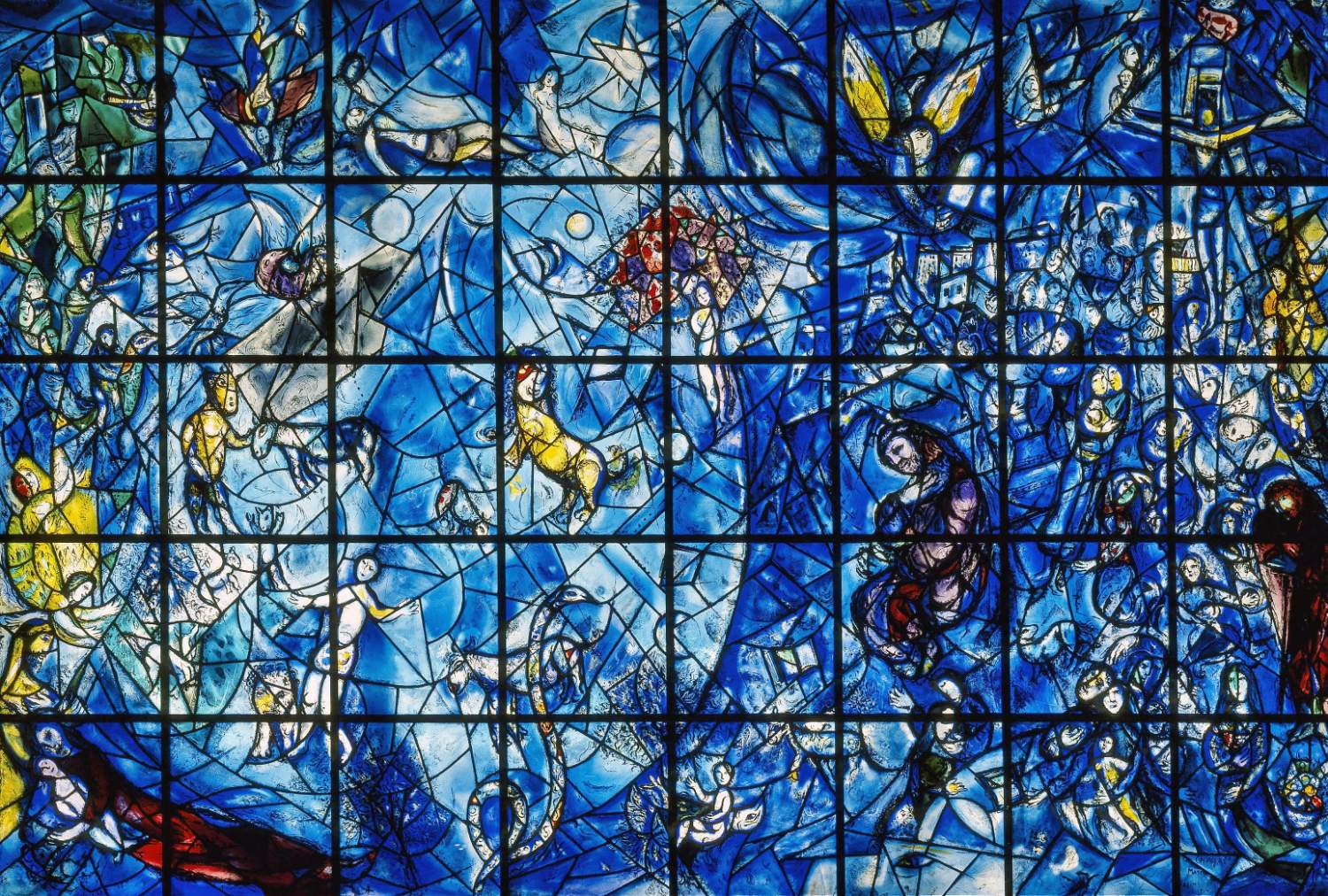 Jigsaw Puzzle Marc Chagall—The Window of Peace and Human Happiness, 1964 96 pieces Jigidi