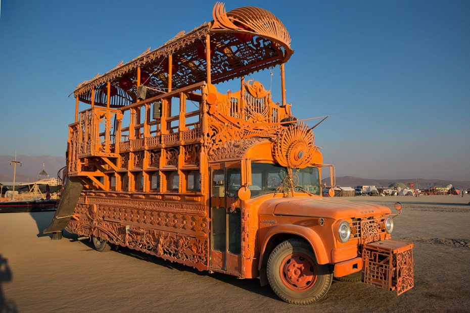 Solve Temple of the Stars Bus Burning Man 2012 a tribal happening