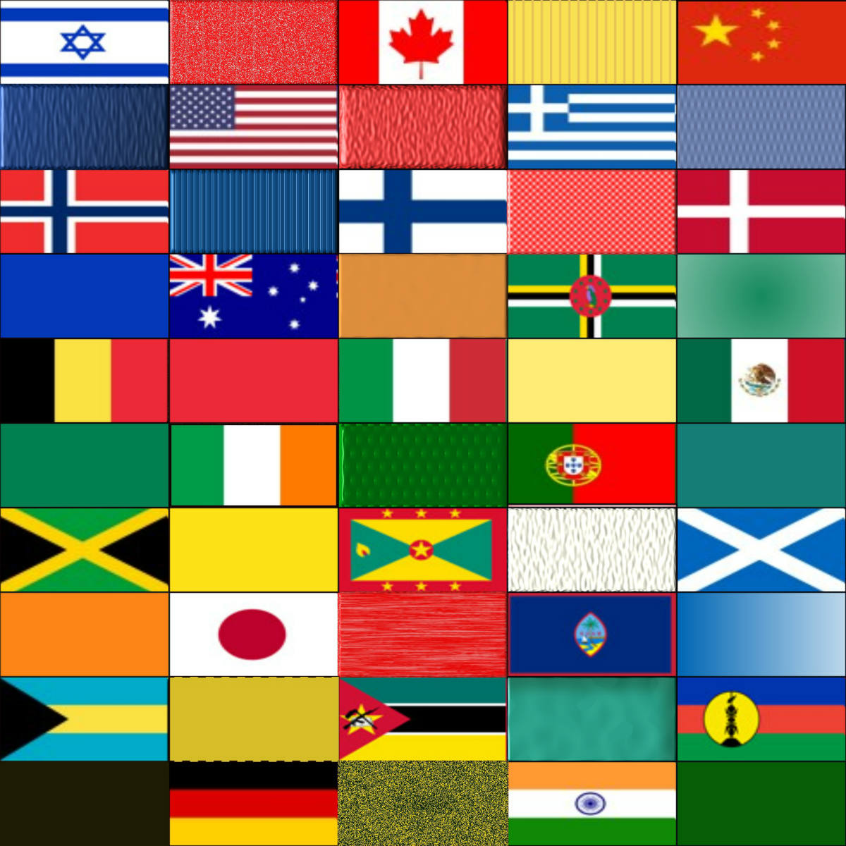 Solve Flags of the World jigsaw puzzle online with 400 pieces