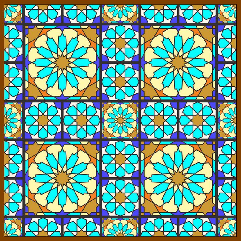 Solve Lovely stained glass window! jigsaw puzzle online with 49 pieces