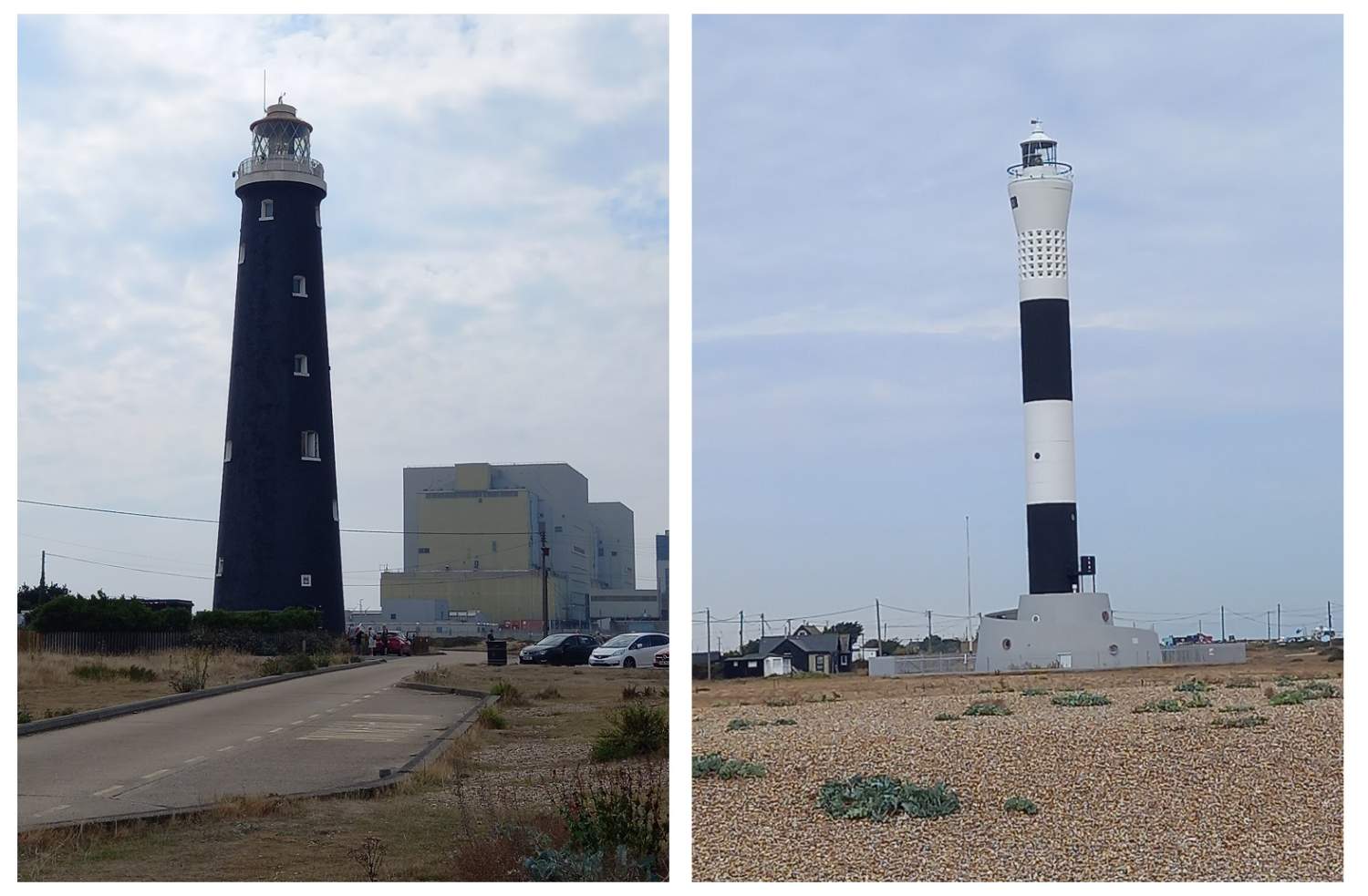 Solve Dungeness lighthouses jigsaw puzzle online with 96 pieces