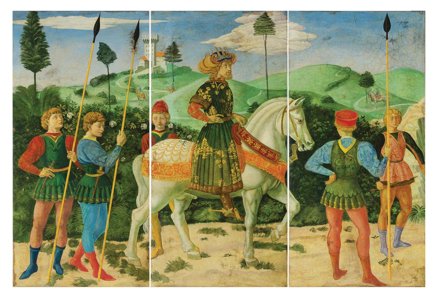 Mid Evil Ruler Solve Medieval Ruler and His Guards jigsaw puzzle online with 96 pieces