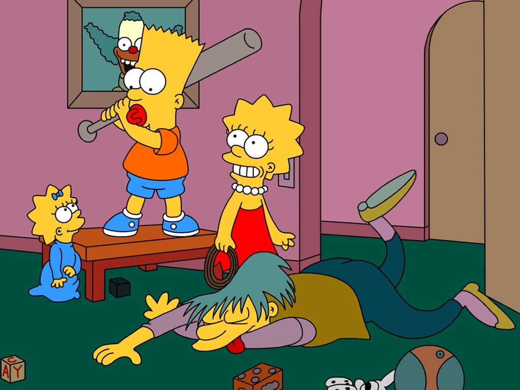 Solve Bart and the bad guy jigsaw puzzle online with 300 pieces