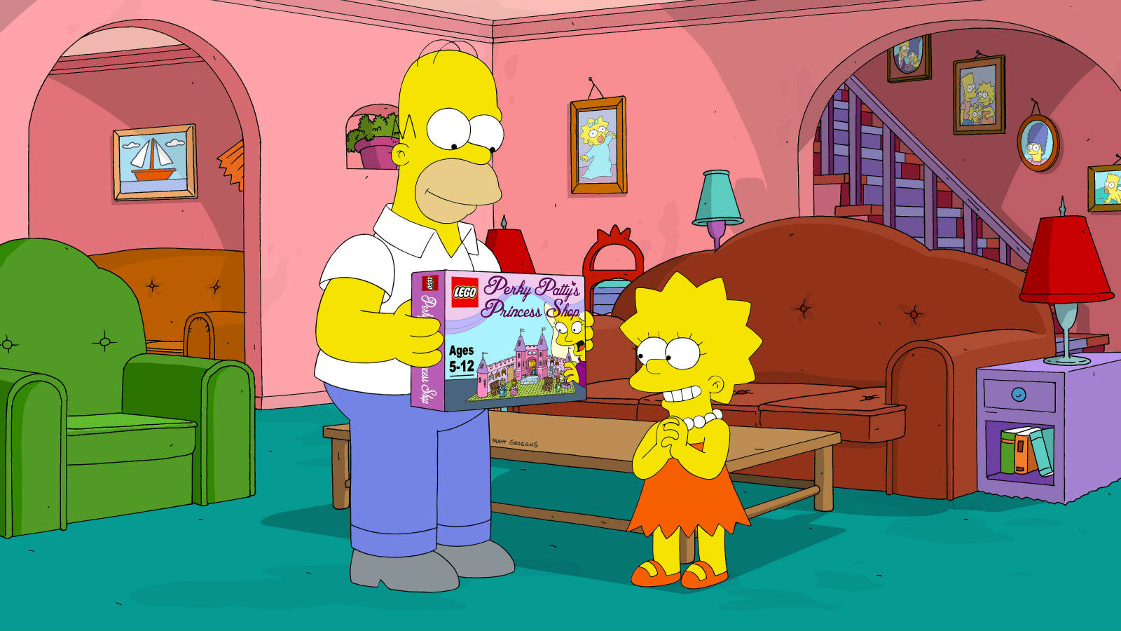 Solve Homer e Lisa Simpsons jigsaw puzzle online with 405 pieces