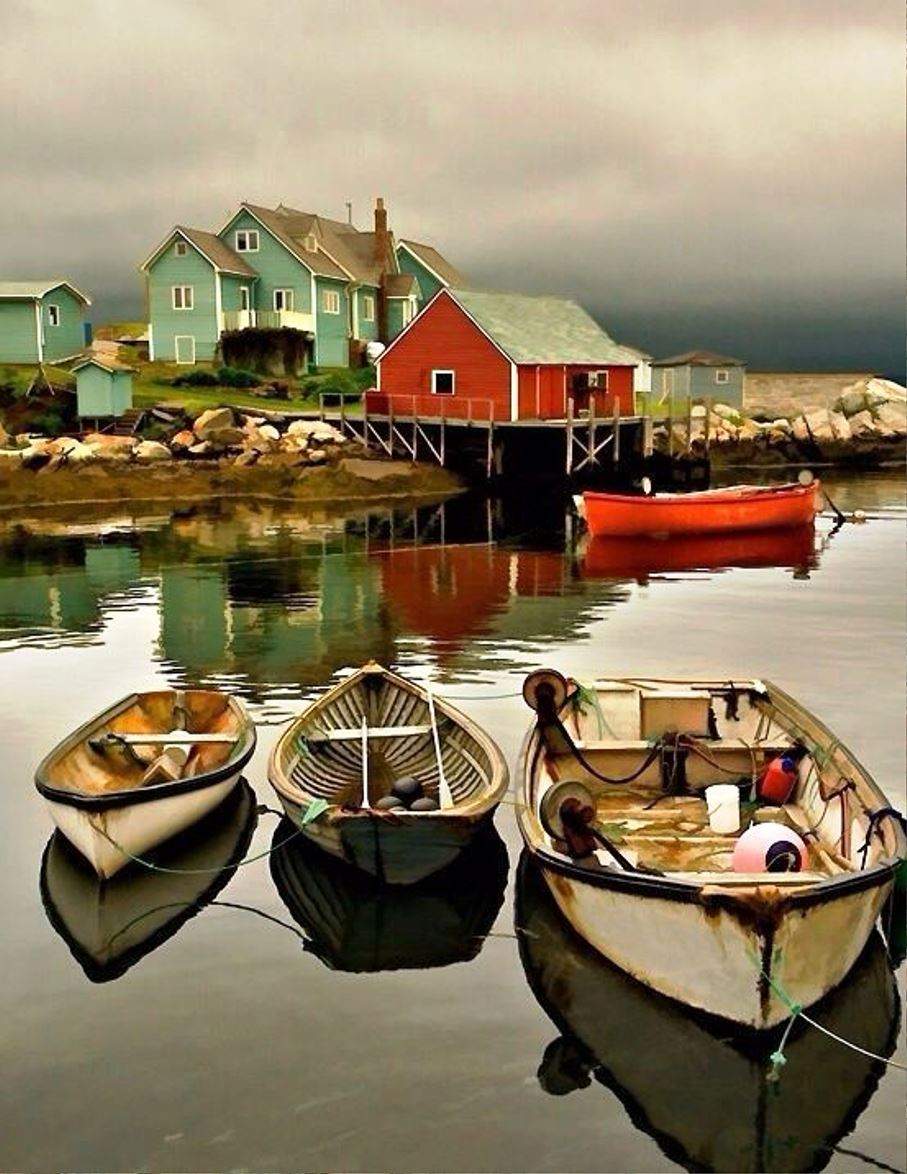Solve A Gloomy Day In Peggy's Cove, Nova Scotia jigsaw puzzle online