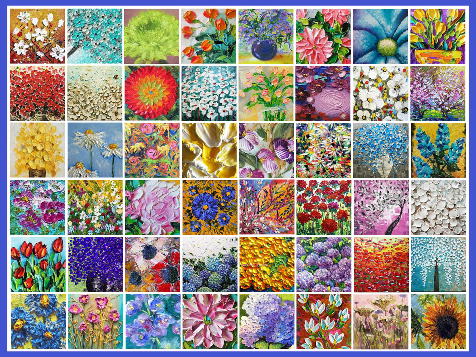 Solve 310 impasto floral jigsaw puzzle online with 475 pieces