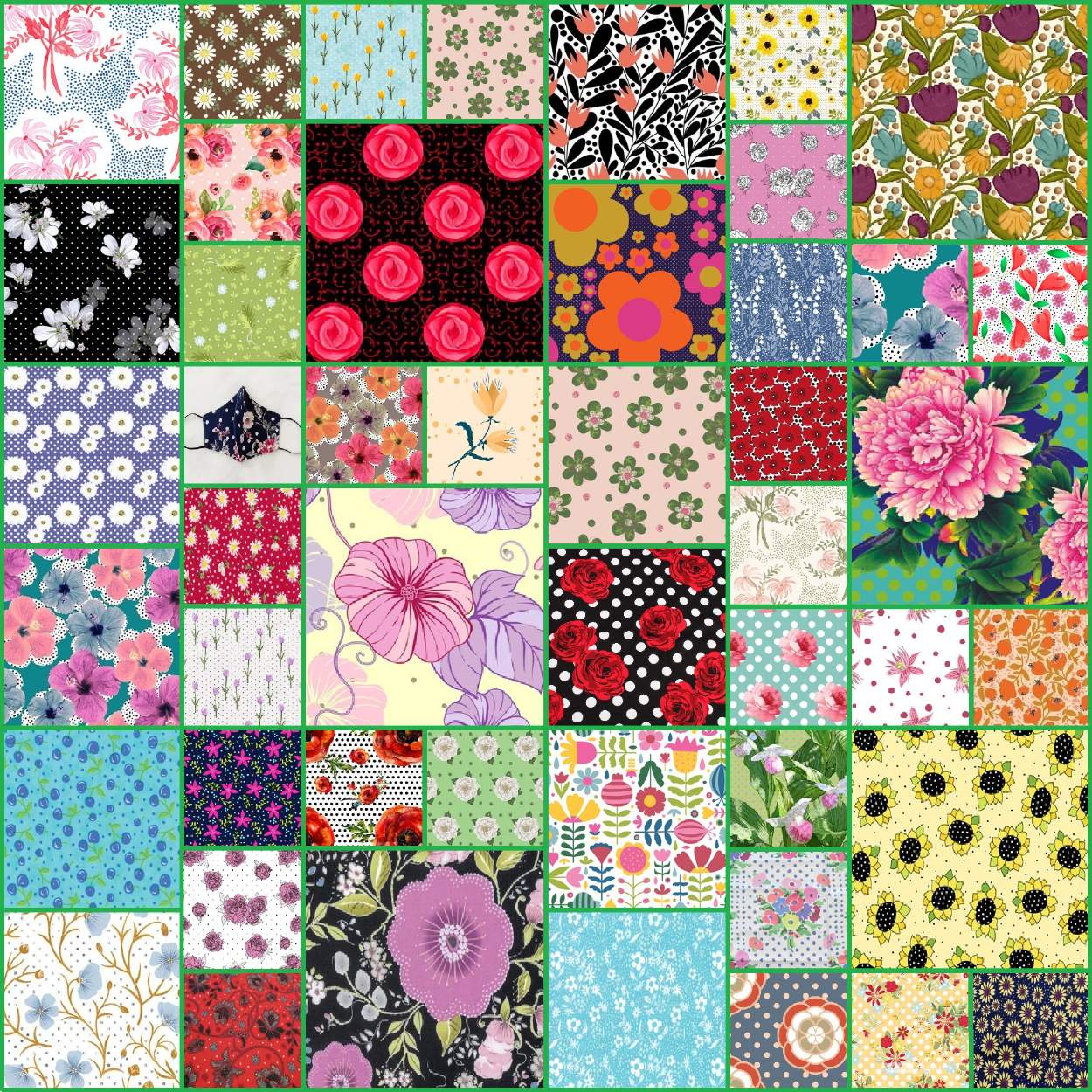 Solve Dotty Flowers jigsaw puzzle online with 100 pieces