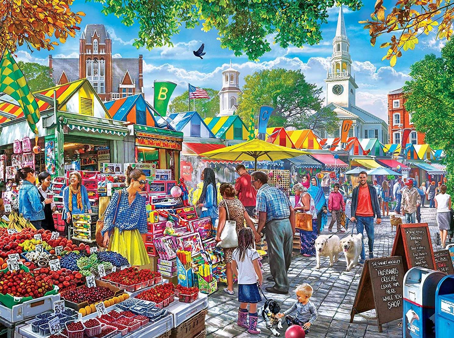 Solve Farmers Market jigsaw puzzle online with 130 pieces
