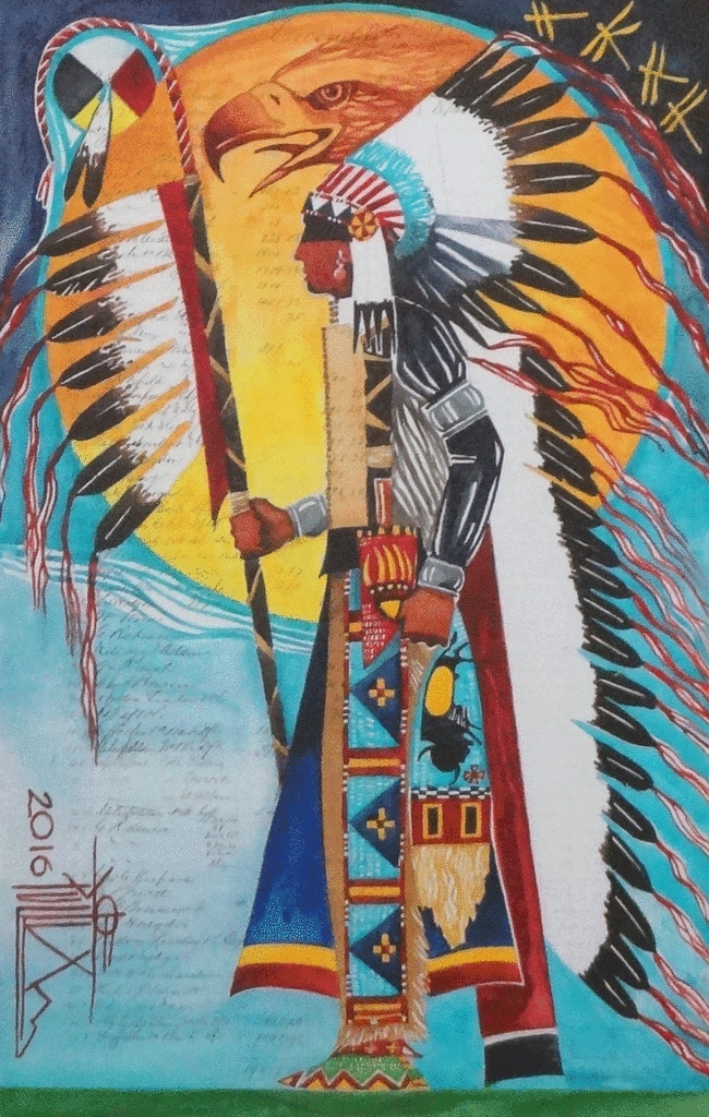Joe Pulliam Ledger Art - Water Protector main image 1